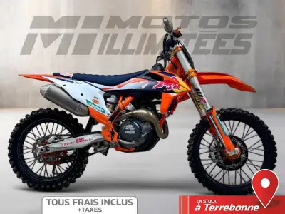KTM 450 SX-F FACTORY 2021 Orange 103 km au compteur. Motos Illimitées Terrebonne. Prix de vente incl...