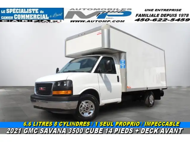 2021 GMC Savana CUBE 14 PIEDS + DECK 6.6 LITRES 1 SEUL PROPRIO in Cars & Trucks in Laval / North Shore - Image 2