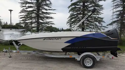 2024 Starcraft SVX 171 Electric Blue is in stock for immediate delivery. This 2024 new non-current f...