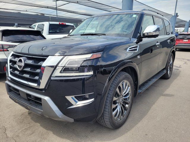 2021 Nissan Armada PLATINUM | REAR ENTERTAINMENT | HAIL SAVINGS in Cars & Trucks in Calgary