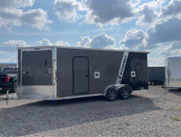 New 2024 7.5x23 Enclosed Aluminum Snowmobile Trailer