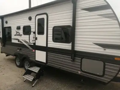 Looking for a couples trailer or a manageable RV that will sleep four when you utilize the furniture...