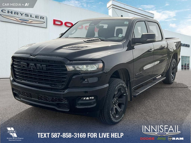 2025 RAM 1500 Sport PANORAMIC SUNROOF, SPORT HOOD, TRAILER BR... in Cars & Trucks in Red Deer