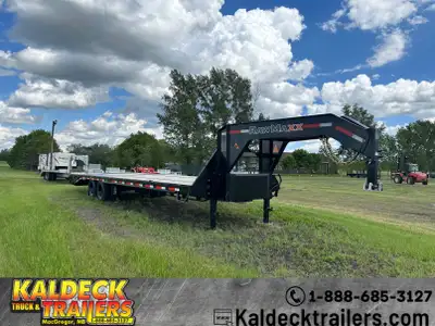 2025 RawMaxx 102in. x 27in. + 5in. FDX Dual Gooseneck 24K - (2) 12,000# Tandem Dual Axles - 24,000#...
