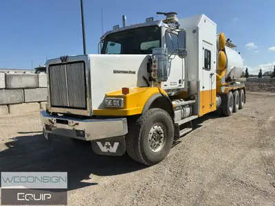 TRI DRIVE VACUUM EXCAVATOR TRUCK (Unit #02310) Located in Red Deer, AB, 176,730 KM*, 12,219 HRS*, Ea...