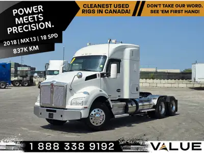 2018 Kenworth T880 836,860 Km Paccar MX13 510 HP 18 Speed Manual 46,000 Rear Let Value take care of...