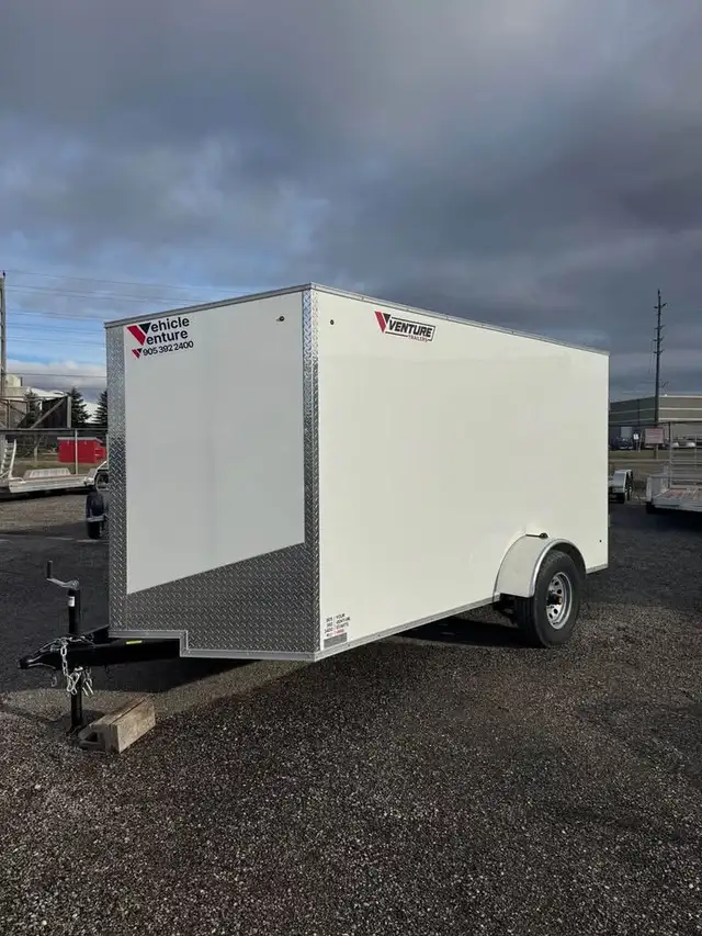 6x12 + V-Nose Enclosed RENTAL Trailer  in Cargo & Utility Trailers in Barrie - Image 7
