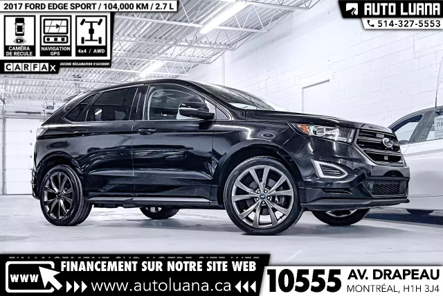 2017 FORD Edge Sport AWD/TOIT/NAVI/CUIR/CAMERA/CARPLAY/MAGS 21" in Cars & Trucks in City of Montréal