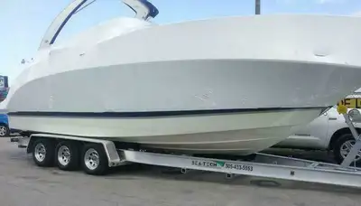 2024 tri axel boat trailer aluminum 15600lb capacity boat brakes on all 3 axles $9999 2024 triple ax...