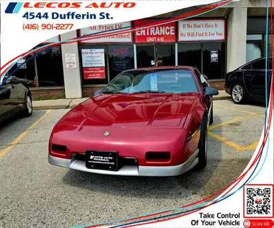 All vehicles come with a full vehicle History Report, ask to see it! 1987 Pontiac Fiero GTGreat Cond...