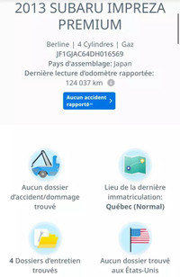 2013 Subaru Impreza premium automatique Awd jamais accidenté commande au volant régulateur de vitess... (image 9)