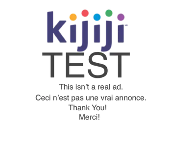 PLEASE NOTE: This is a test listing. This Kijiji user does not the vehicle/unit captured within this...