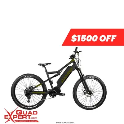 The Rambo Rampage 1000W Xtreme Performance Full Suspension fat tire electric bike was designed by cu...