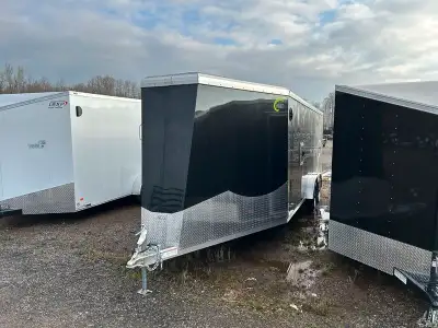 In-stock Clearance on Enclosed Snowmobile Trailers 2025 NEO NAS-X 7.5' x 23' Aluminum Snowmobile Tra...