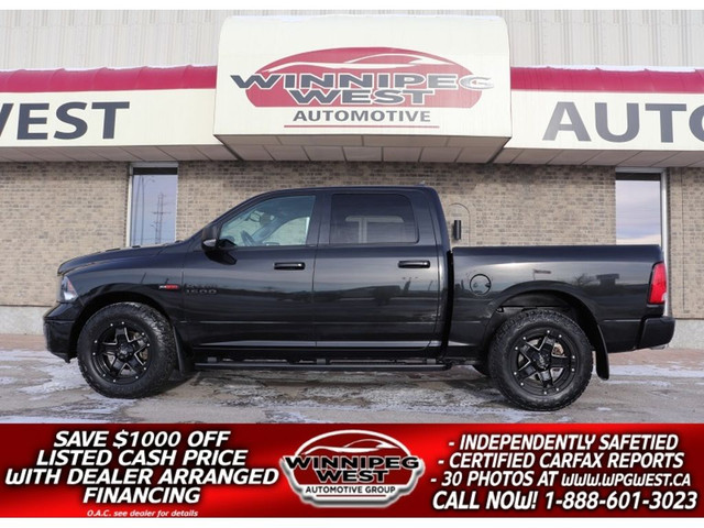  2018 Dodge Ram 1500 BLACK OUT SPORT 3.0L ECO-DIESEL 4X4, LOADED in Cars & Trucks in Winnipeg