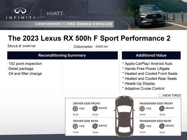 2023 Lexus RX 500h F Sport Performance 2 - Apple CarPlay in Cars & Trucks in Calgary - Image 2