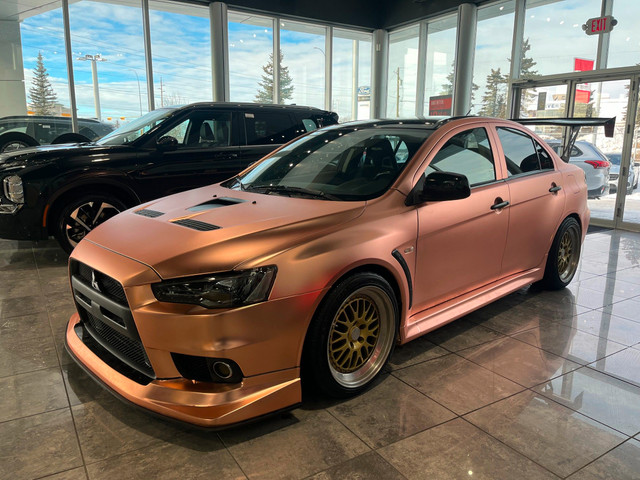 2013 Mitsubishi Lancer Evolution GSR Satin Rose-Gold Wrap in Cars & Trucks in Calgary - Image 3