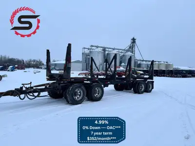 2014 Answer Quad Wagon Logging Log Trailer Fresh Alberta CVIP Dec 2023 Located near Westlock Alberta...