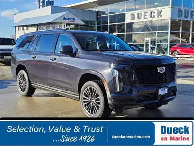 Get behind the wheel of our powerful 2025 Cadillac Escalade ESV Sport Platinum 4WD in Galactic Gray...