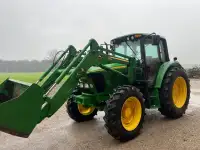 2005 John Deere 6420 Loader Tractor Green