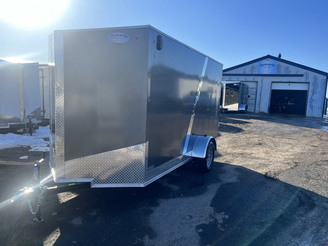 6x12 6.6 INT Height Single Axle Enclosed Trailer in Cargo & Utility Trailers in Hamilton - Image 2