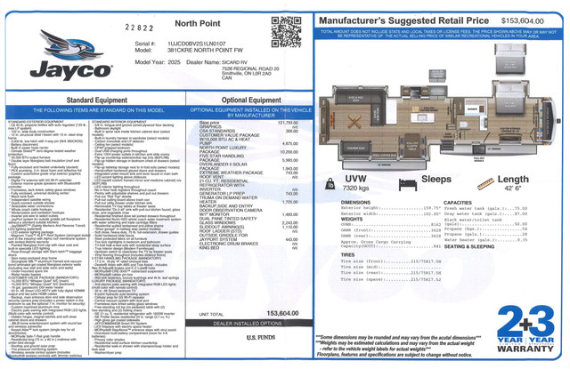 2025 JAYCO NORTH POINT 381CKRE in Travel Trailers & Campers in Hamilton - Image 3