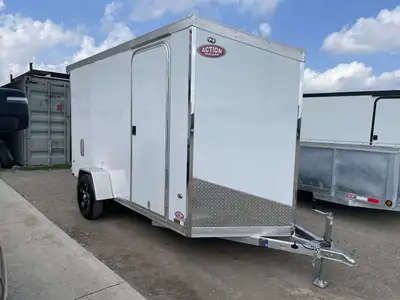 LEGACY SERIES ALL ALUMINUM FRAME 6' X 12' SINGLE AXLE CARGO WITH REAR DOUBLE BARN DOORS AND POLYCORE...