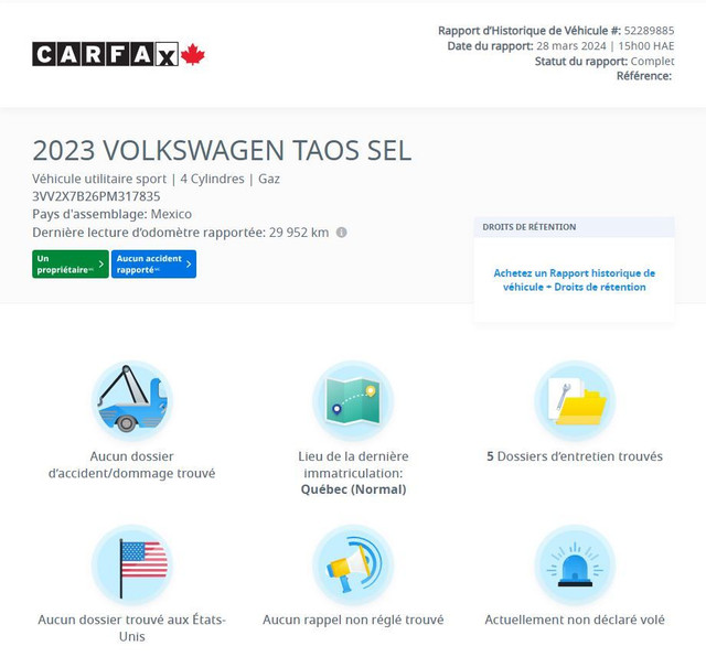2023 Volkswagen Taos Highline BAS KM | CUIR | TOIT PANO | CARPLA in Cars & Trucks in Laval / North Shore - Image 2
