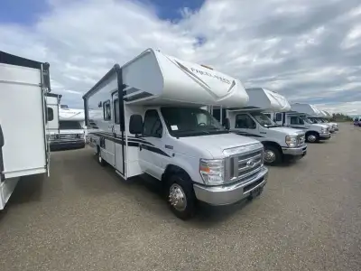 Coachmen Freelander Class C gas motorhome 23FS highlights: Murphy Queen Bed Underbed Storage Area U-...