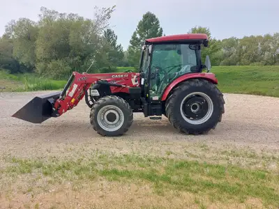 Case IH Farmall 55A Tier 4A Tractor Enclosed Cab Rear PTO Rear 3 Point Hitch 2 Rear Remotes Rear Wei...