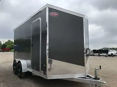LEGACY SERIES ALL ALUMINUM FRAME 7' X 14' TANDEM AXLE CARGO W/ BARN DOORS AND POLYCORE PANEL UPGRADE...