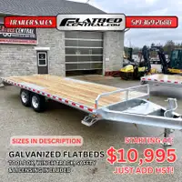 2024 Galvanized Deckover Flatbed Trailers VARIOUS SIZES