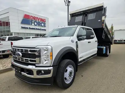 2023 Ford Super Duty F-550 DRW XLT 4WD Crew Cab 203" WB 84" CA, 6.7L V8 Diesel, 12ft Gravel Box, Key...
