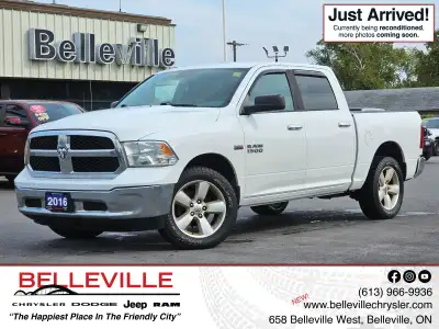 New Price! Odometer is 16261 kilometers below market average! White 2016 Ram 1500 SLT SLT / Crew Cab...