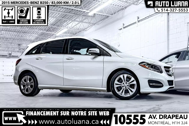 2015 MERCEDES-BENZ B-Class B250 AWD/CUIR/MAGS/BLUETOOTH/83,000km in Cars & Trucks in City of Montréal