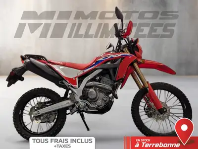 HONDA CRF300L ABS 2024 Rouge 2367 km au compteur. Motos Illimitées Terrebonne. Prix de vente inclus...