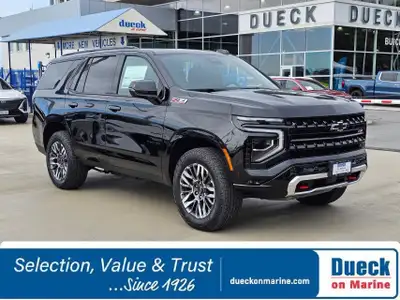 Families love our 2025 Chevrolet Tahoe Z71 4WD with the Comfort Pack in Black when they want a littl...