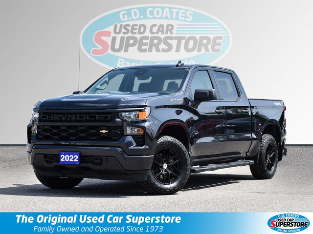 2022 Chevrolet Silverado 1500 Custom Crew Cab 4x4 ~Bluetooth ~Ba in Cars & Trucks in Barrie