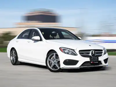 2015 Mercedes Benz C-300 AMG PKG White Exterior on Black Interior comes with Navigation and Back up...