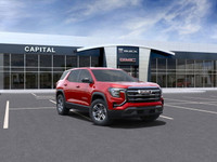 This 2025 GMC Terrain in Volcanic Red Tintcoat is equipped with AWD and Turbocharged Gas I4 1.5L/-TB... (image 1)