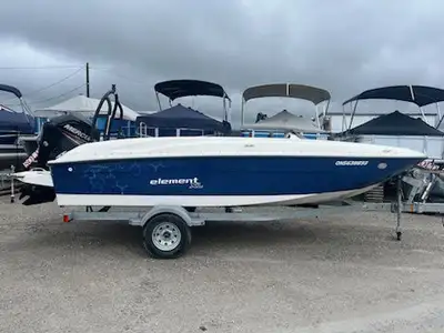In Stock - 2016 Bayliner Element 180 XL powered by a 90hp Mercury with only 65.73 hours! Get out on...