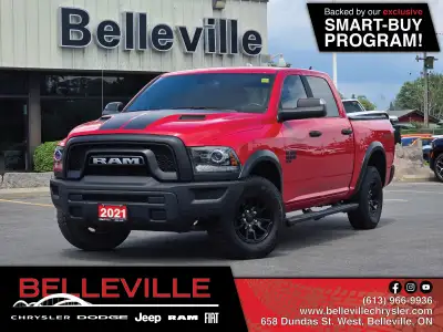 Recent Arrival! Odometer is 10164 kilometers below market average! Flame Red Clearcoat 2021 Ram 1500...