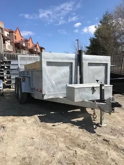 - New 2025 Galvanized 76" x 12' Combo Dump - 2 way combo doors/equip ramps- 2 x 7000 lb drop axles -...