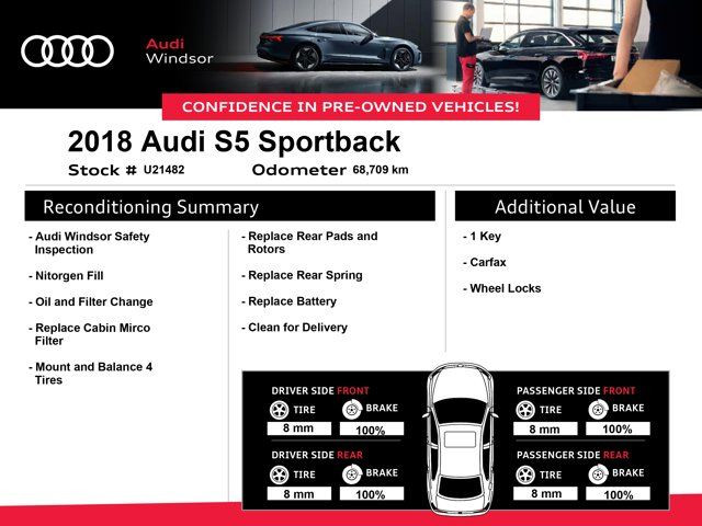 2018 Audi S5 Sportback Technik | Quattro | 3.0L Turbo V6 in Cars & Trucks in Windsor Region - Image 4
