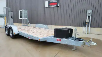 18' 3.5 Ton All-Purpose Duratrail Galvanized Flatbed Trailer, built in Brantford by Trailerworld. St...