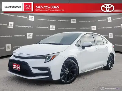 Check out this 2024 Toyota Corolla SE CVT with 18,436 KMS, finished in a sleek White exterior. Packe...