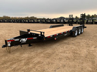 2024 SWS 24' H.D C/H Trailer w/ Stand Up Ramps (3) 7K Axles