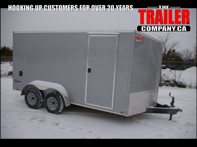 2023 7X14 CARGO TRAILER, 78" RAMP, STEEL, SILVER, 7000GVWR in Cargo & Utility Trailers in Napanee - Image 3