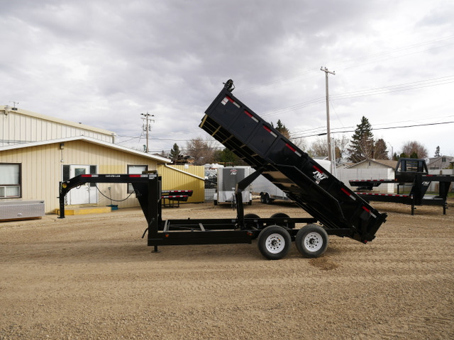2024 SWS 7 x 16' Hydraulic Gooseneck Dump Trailer (2) 7K Axles in Cargo & Utility Trailers in Edmonton - Image 4