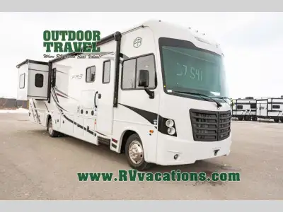 Forest River FR3 Class A gas motorhome 34DS highlights: Full and Half Bath Master Suite Fireplace Po...